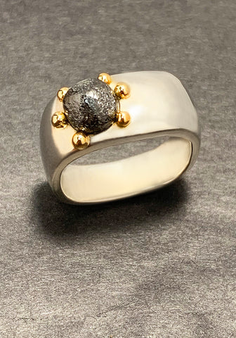 Black Diamond Crystal Ring