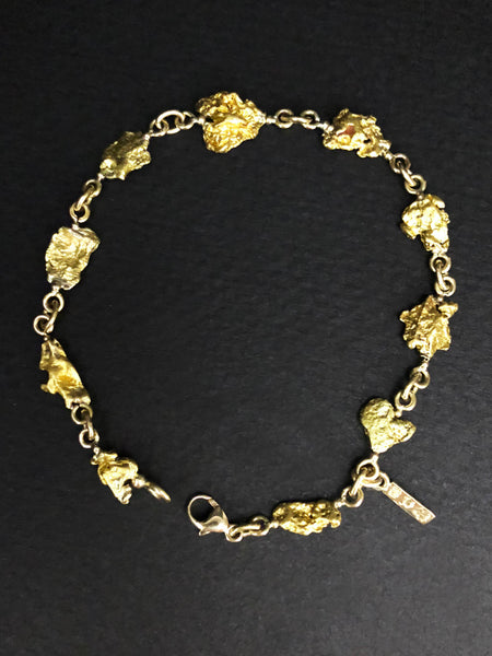 *New* Natural Gold Nugget Bracelet
