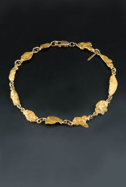Natural Gold Nugget Bracelet