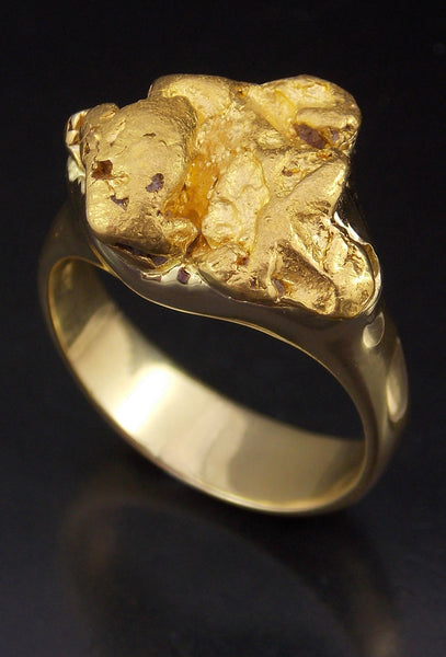 Placer Gold Nugget Ring