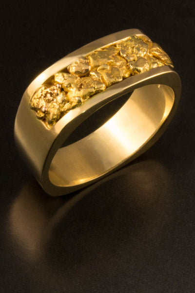 Natural Gold Nugget Band