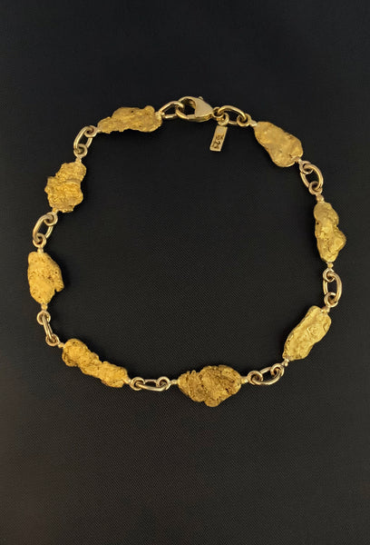 Natural Gold Nugget Bracelet