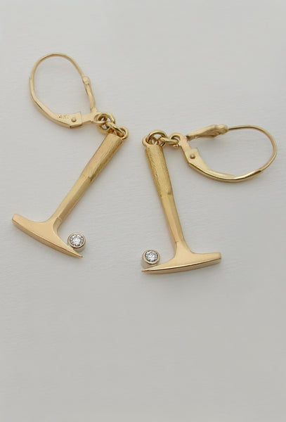 Rock Hammer Diamond Earrings