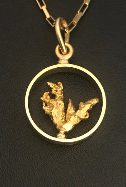 Crystalline Gold Pendant