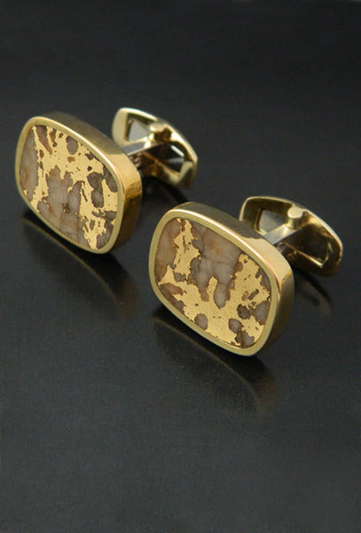 Gold in Quartz Cufflinks