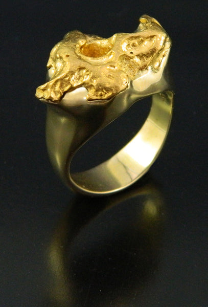 Natural Gold Nugget Ring