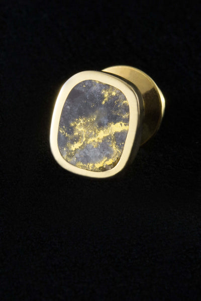 Gold in Quartz Tie Tack
