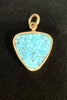 Turquoise and Stingray Coral Pendant (double-sided)