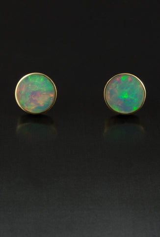 Ethiopian Opal Earrings in 18kt Gold