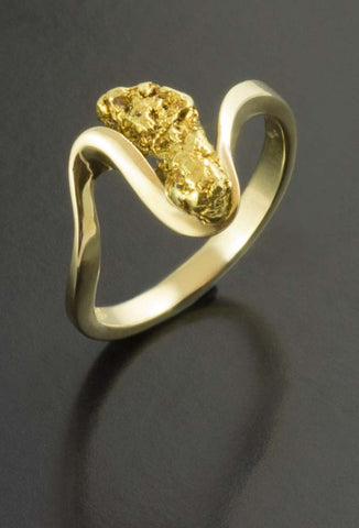 Natural Gold Nugget Ring