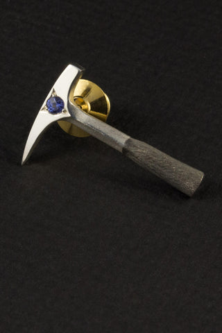 Montana Sapphire Rockhammer Lapel Pin