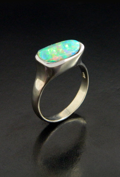 Opal & White Gold Ring