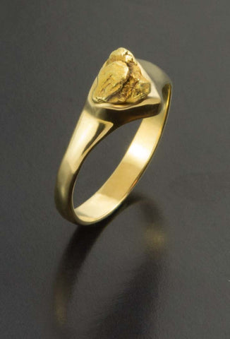 Single Natural Gold Nugget Ring