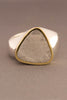 Gibeon Meteorite Ring in 18kt Gold and Sterling Silver