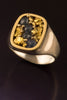 Montana Sapphire Ring with Natural Gold Nuggets