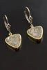 Taza Meteorite Earrings in 18kt Gold and Sterling Silver