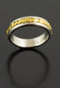 White Gold and Natural Gold Nugget Band