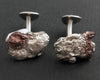 Copper/Silver Nugget Cufflinks in Sterling Silver