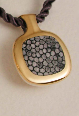 Stingray Coral Pendant in 18kt Gold and Sterling Silver