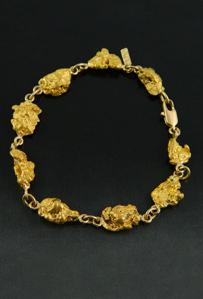 Natural Gold Nugget Bracelet