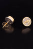 Gold in Quartz and 18kt Gold/Sterling Silver Stud Earrings