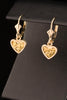 Natural Gold Nugget Heart Earrings