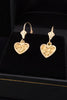 Natural Gold Nugget Heart Earrings