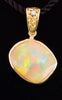 Opal, Gold Nugget and 0.04ct Diamond Pendant