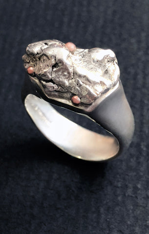 Natural Silver Nugget Ring