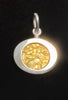 Gold Nugget and Sterling Silver Oval Pendant