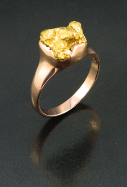 Natural Crystalline Gold Nugget Ring