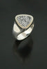 The Original Stingray Coral Ring in 18kt White Gold and Sterling Silver