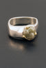 Natural Sage Green Diamond Crystal Ring