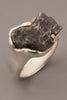 Large Sikhote-Alin Meteorite Ring in Sterling Silver and 18kt Gold
